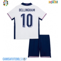 Camisa de time de futebol Inglaterra Jude Bellingham #10 Replicas 1º Equipamento Infantil Europeu 2024 Manga Curta (+ Calças curtas)